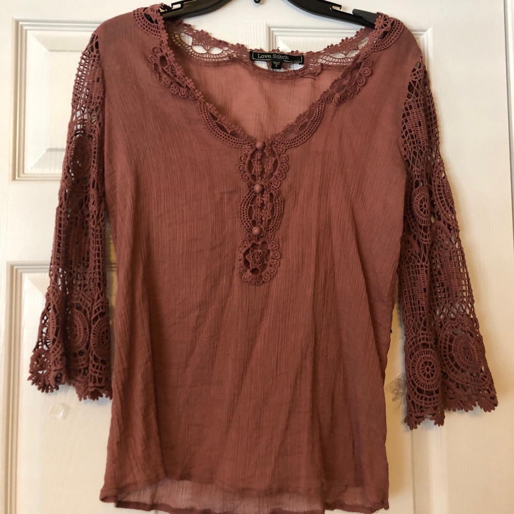 Knitted rust blouse